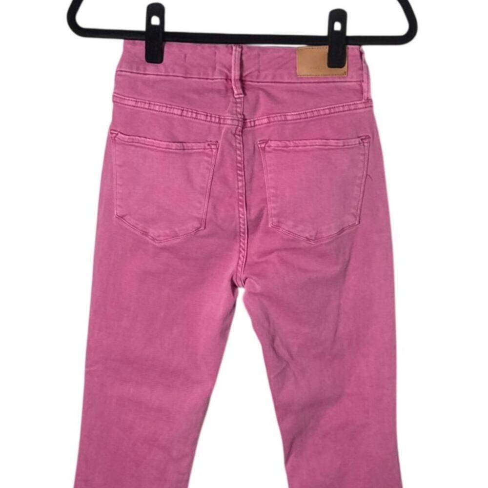 Women's High-Rise Pink Flare Jeans - Picture 11 of 12